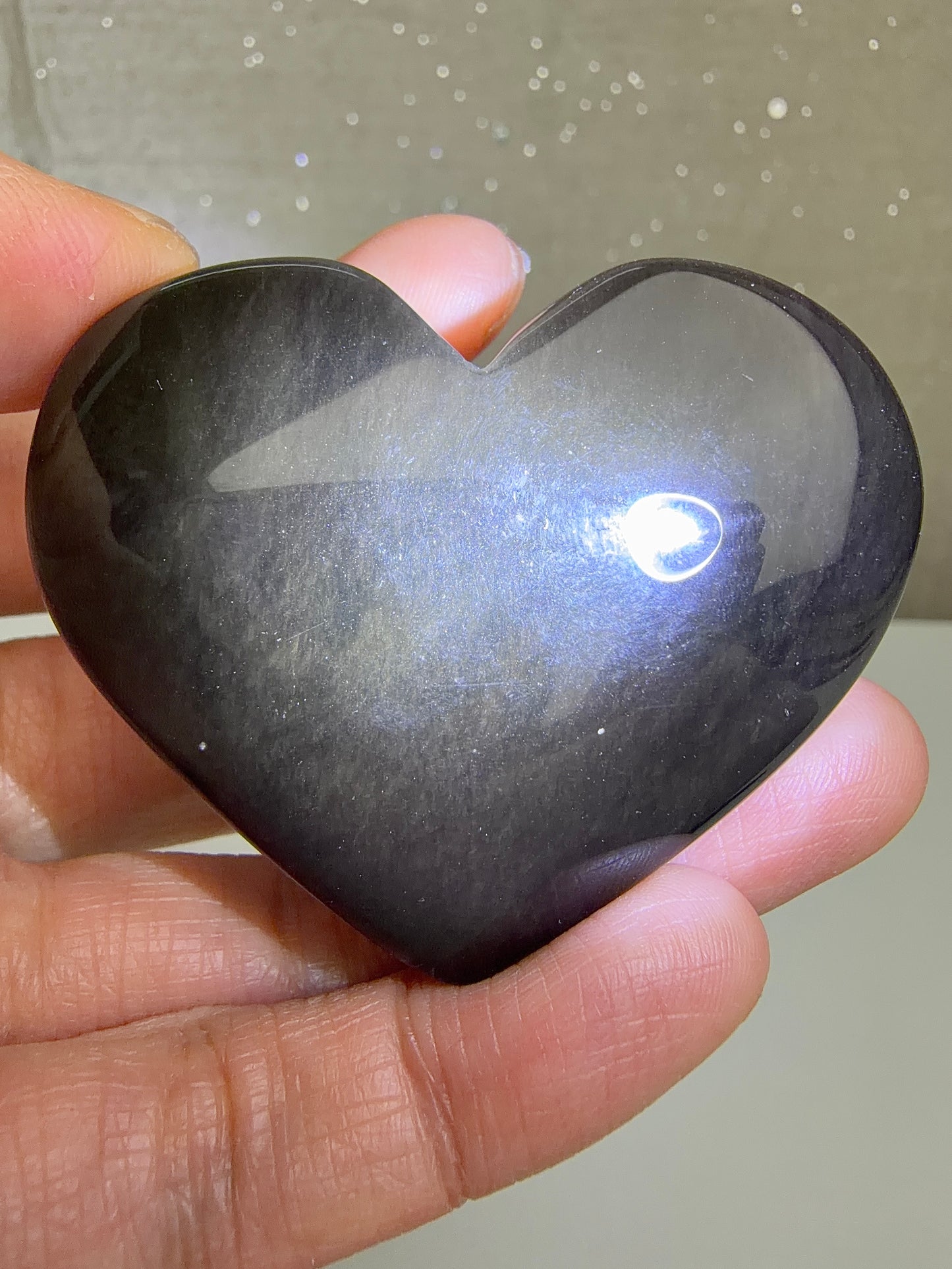 Regnbue obsidian Hjerte