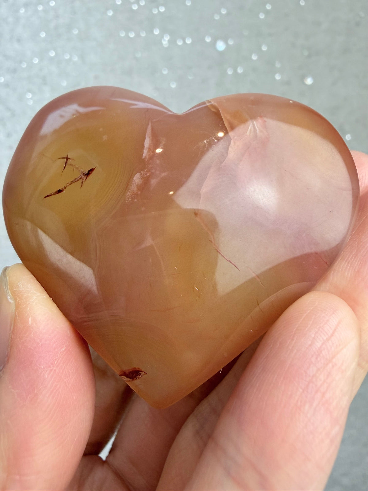 Druzy Agat Hjerte