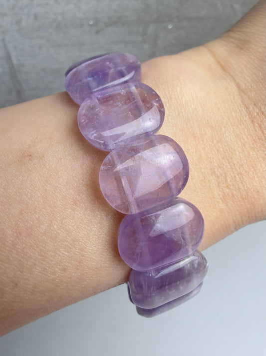 Ametyst armbånd 17mm+