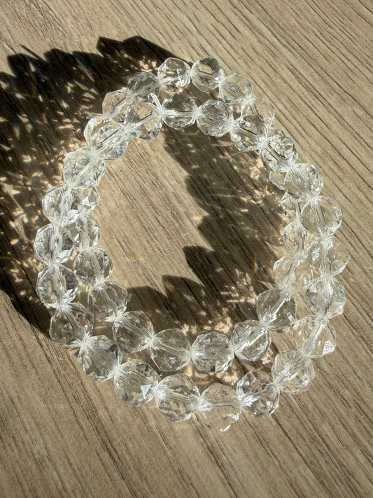 Bergkrystall klarkvarts armbånd 7mm+