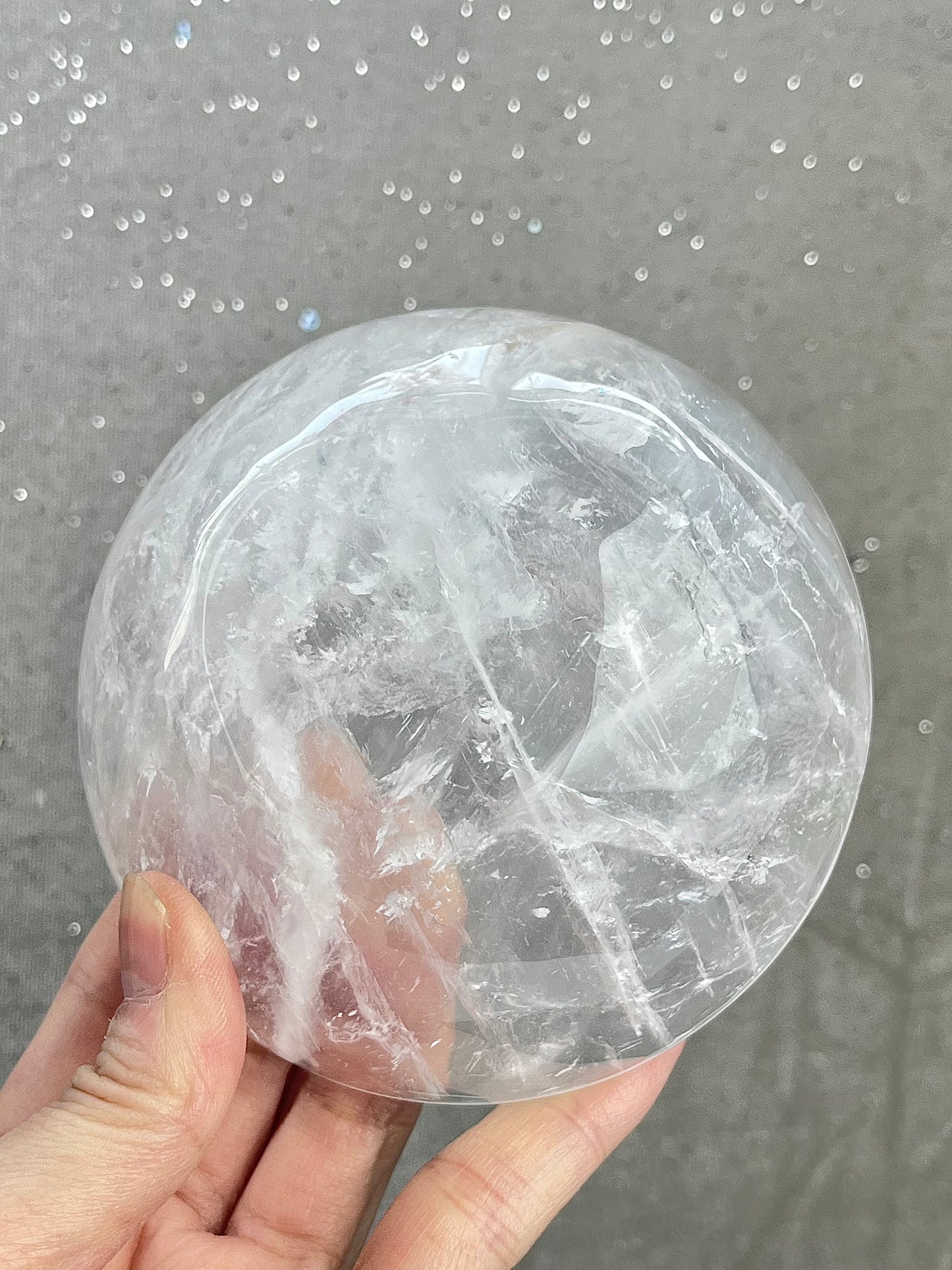 Bergkrystall klarkvarts skål