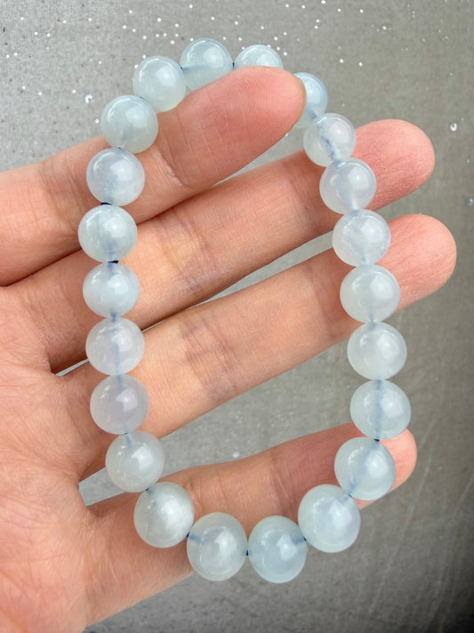 Akvamarin armbånd 8mm+