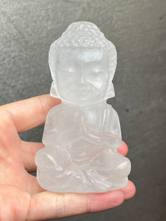 Bergkrystall klarkvarts Buddha XL,10cm