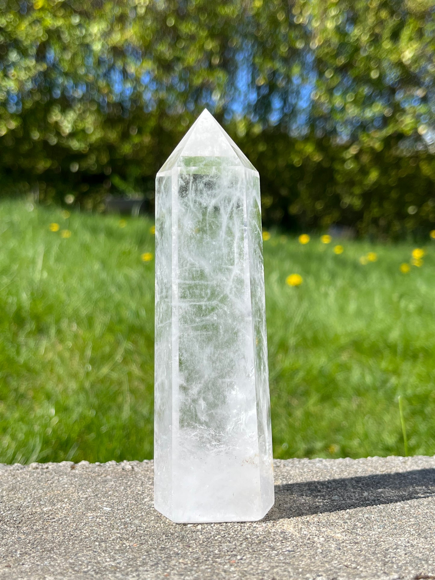 Bergkrystall klar kvarts tårn