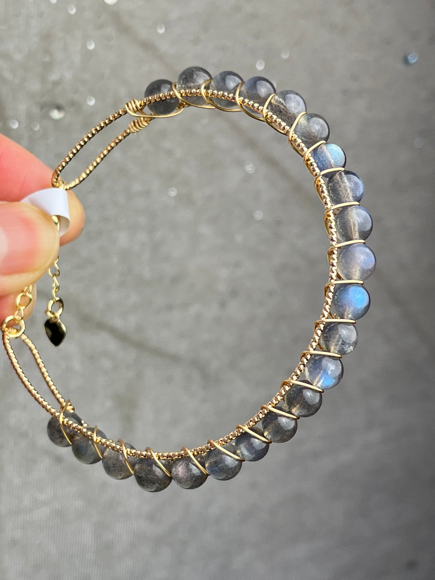 Labradoritt- Håndlaget armbånd