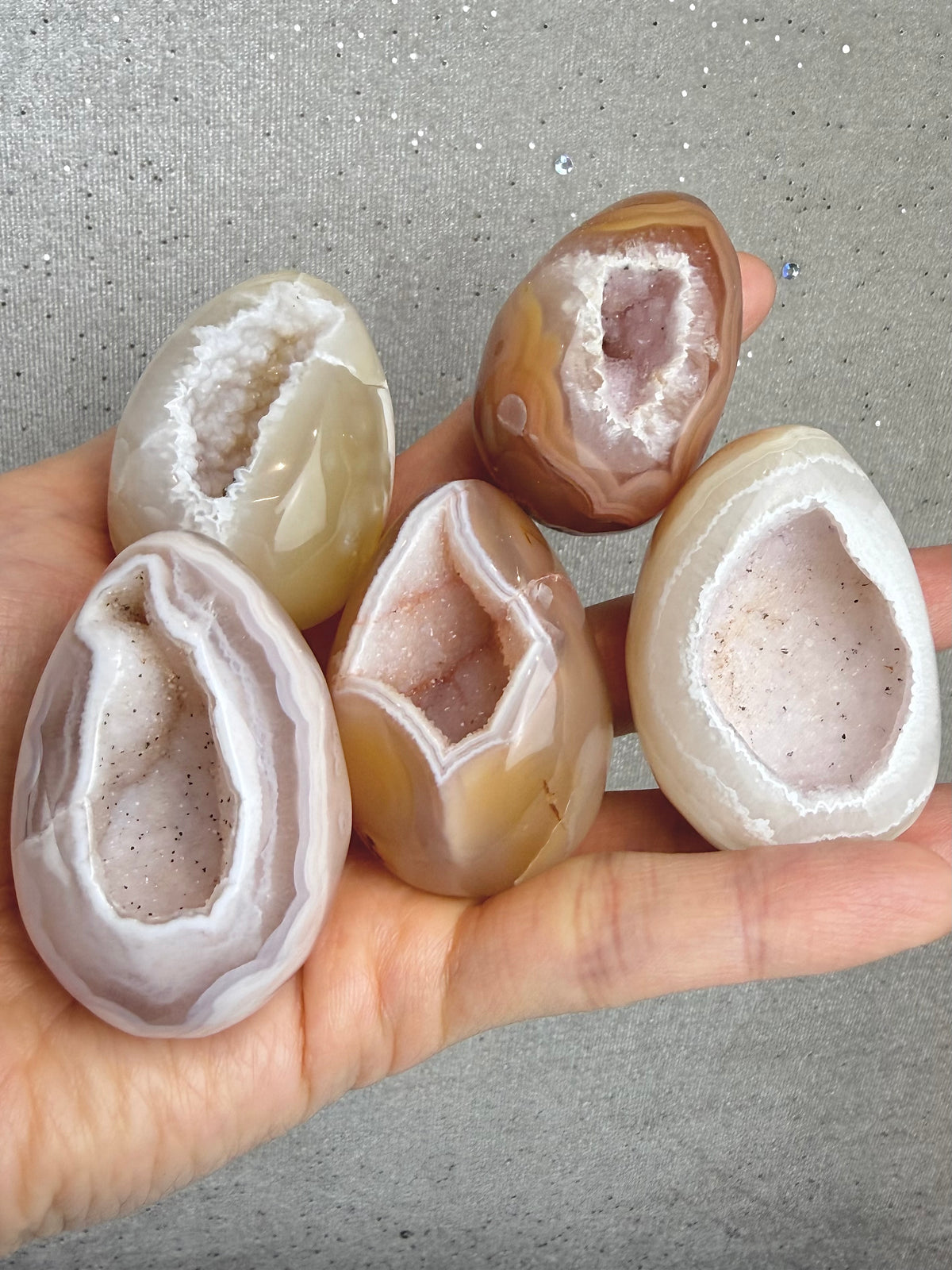 Druzy agat egg