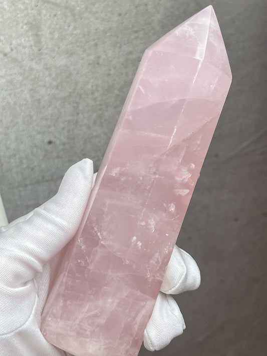 Rosenkvarts tårn 15cm