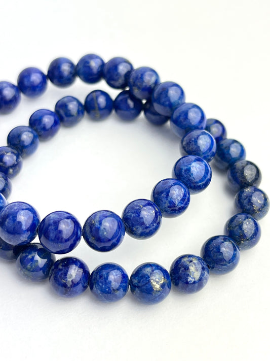 Lapis lazuli armbånd 8-9mm+