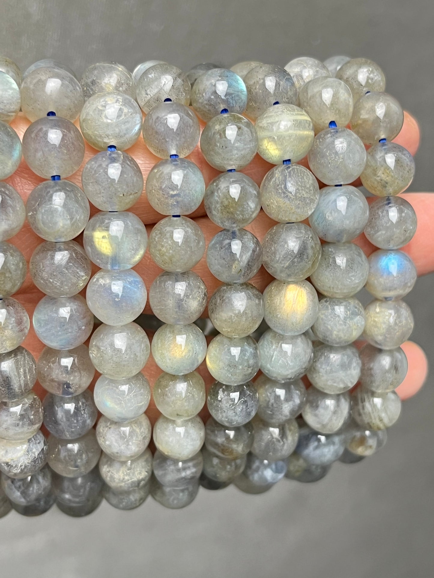 Labradoritt armbånd 8-9mm+