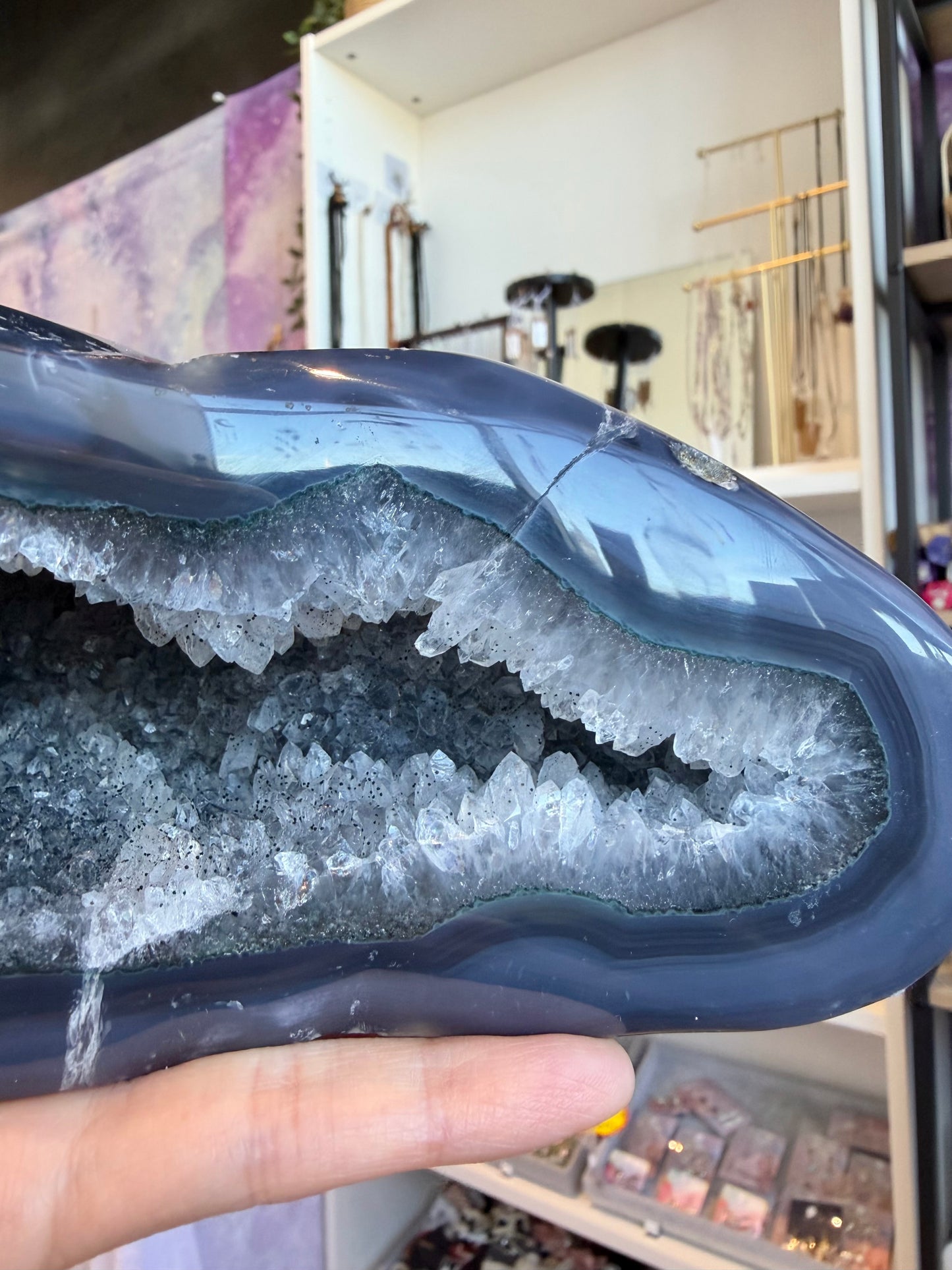 Kvarts geode XL, 18.5cm,1.3kg
