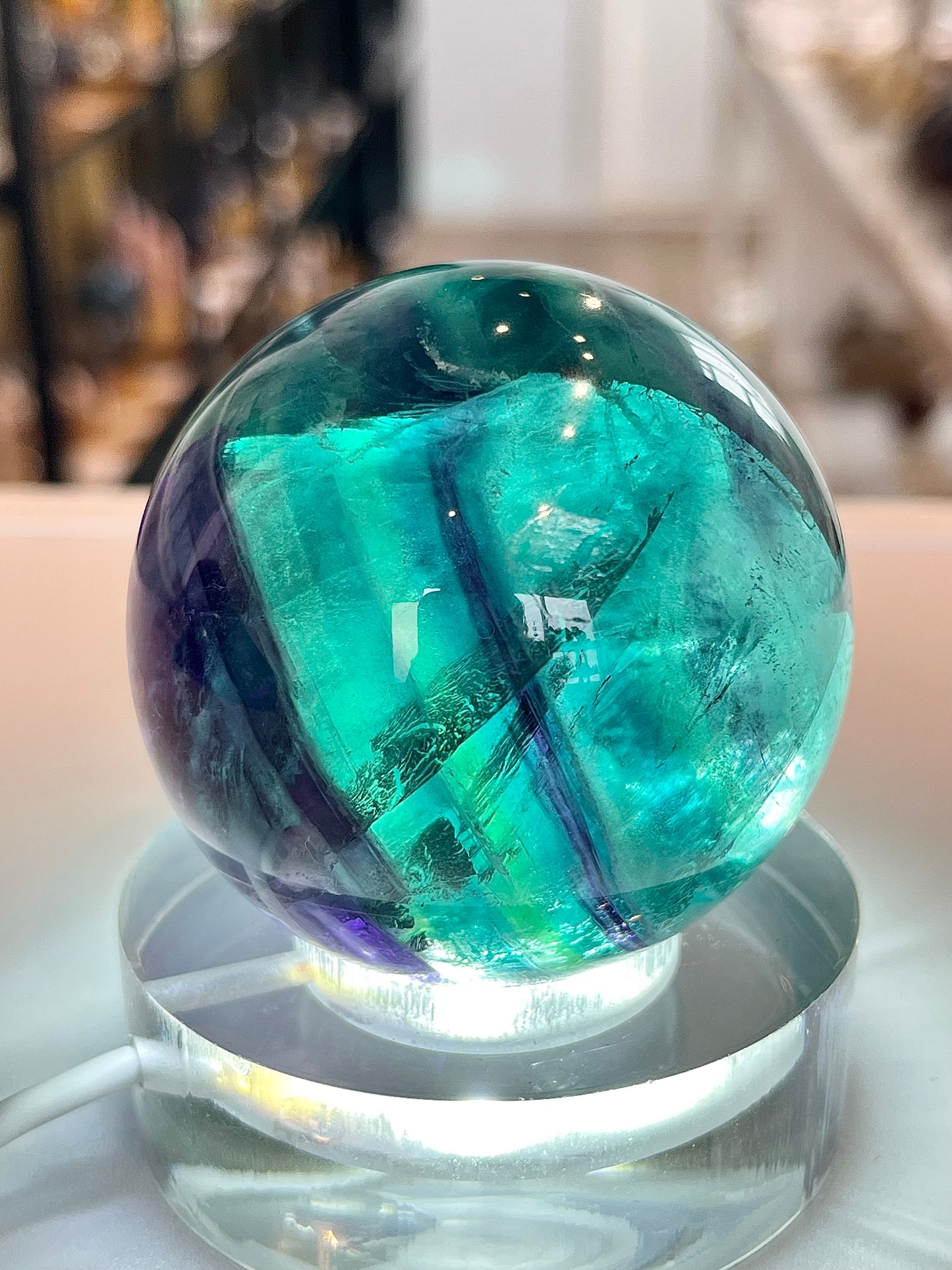 Rainbow Fluorite Sphere