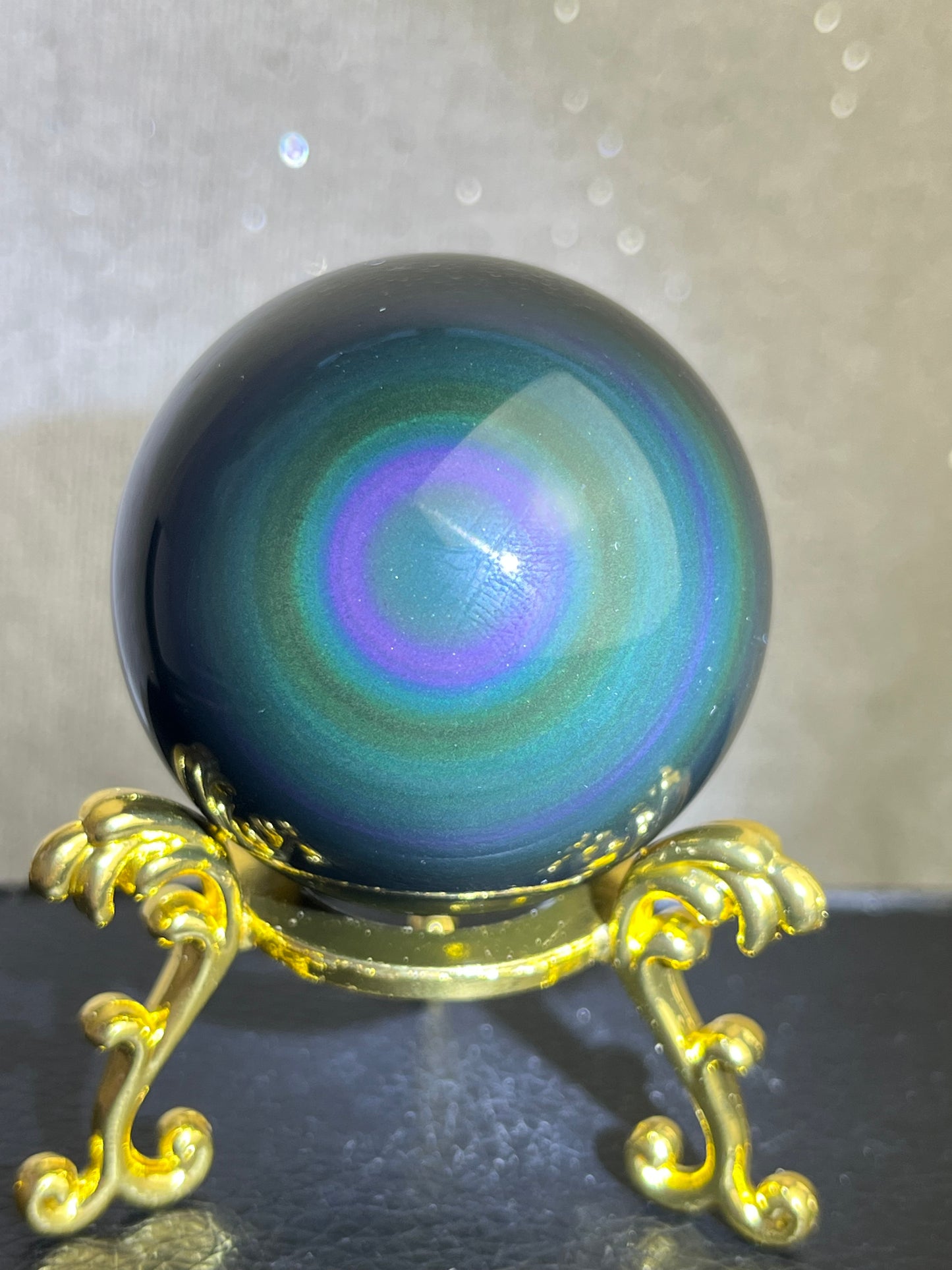 Regnbue obsidian kule , God kvalitet