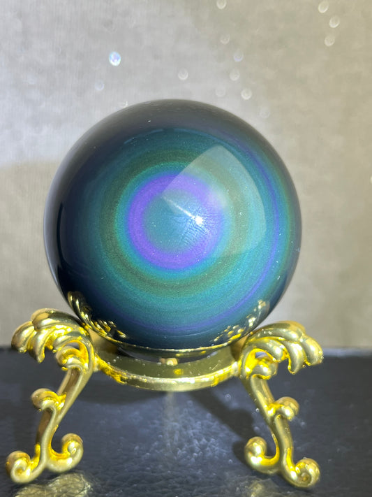 Regnbue obsidian kule , God kvalitet