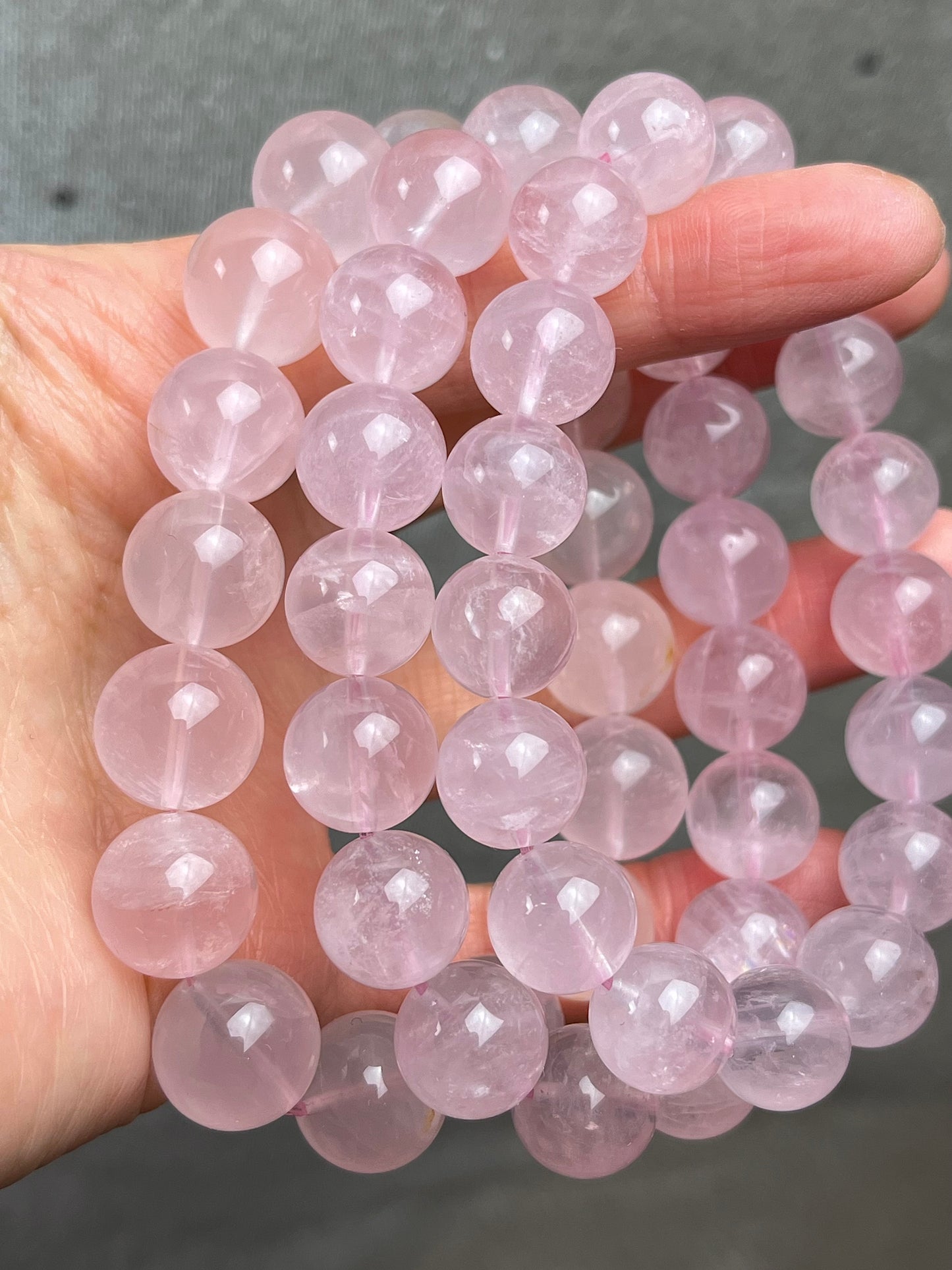 Rosenkvarts armbånd 11-12mm+