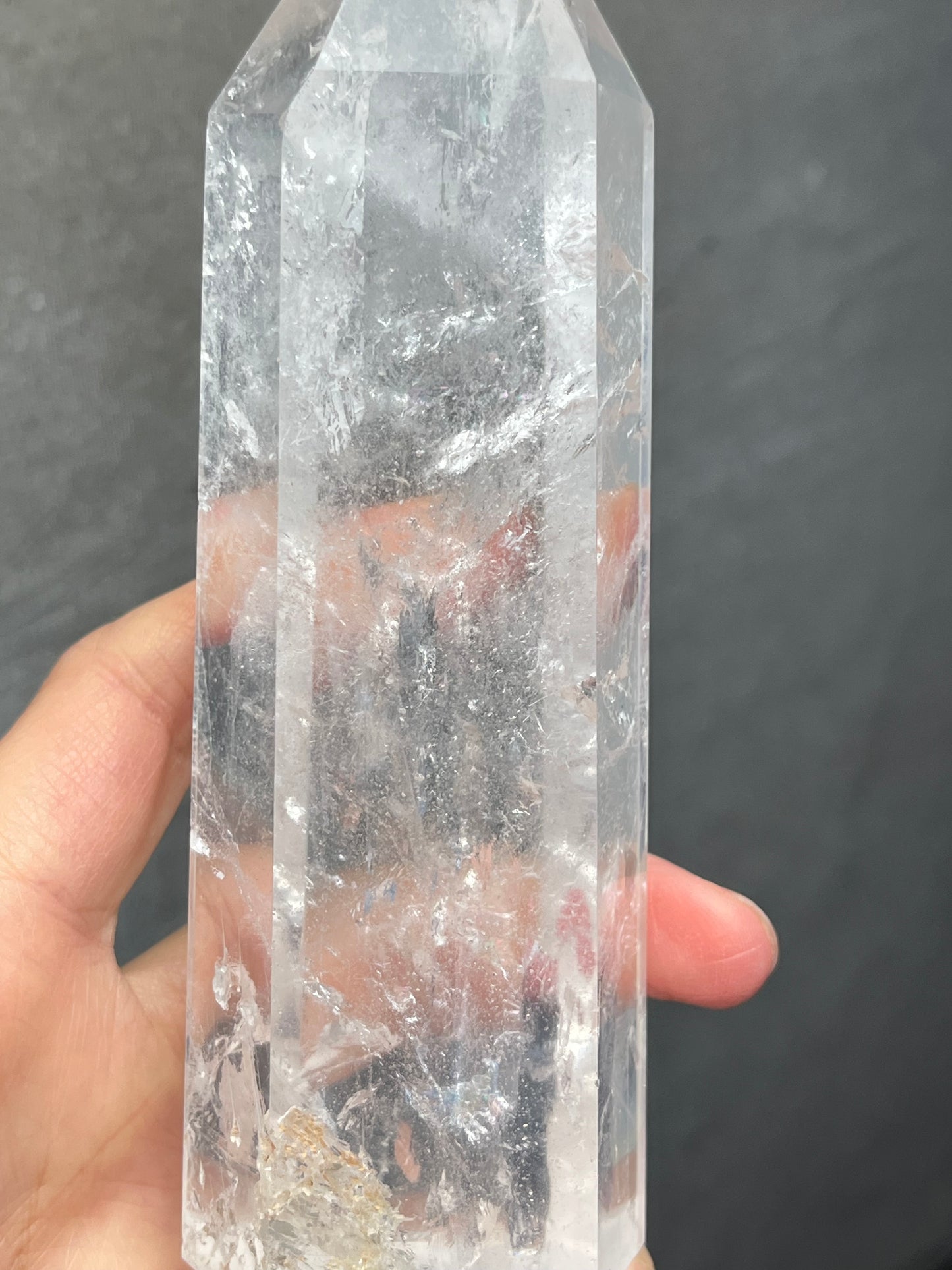 Bergkrystall klar kvarts tårn