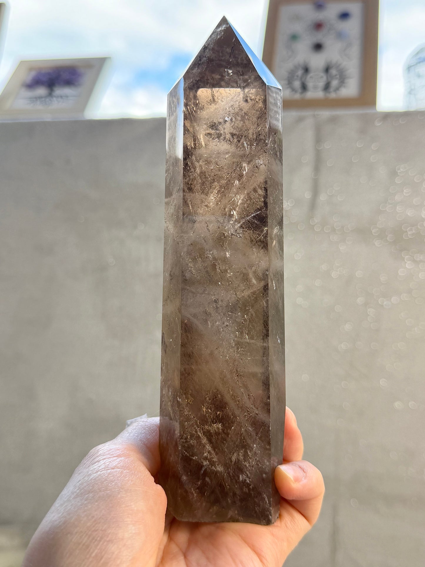 Røykkvarts tårn 17cm