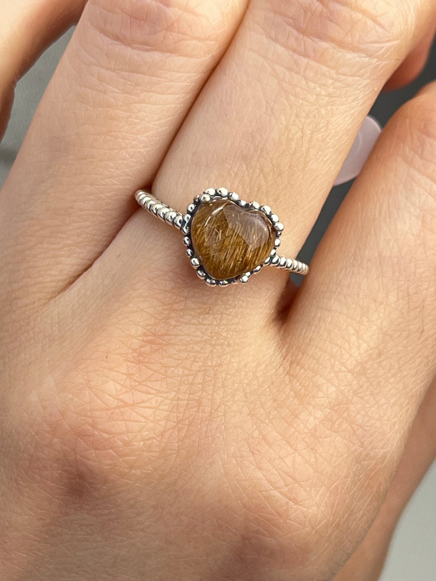 Ring med Rutilkvarts i 925 sterling sølv