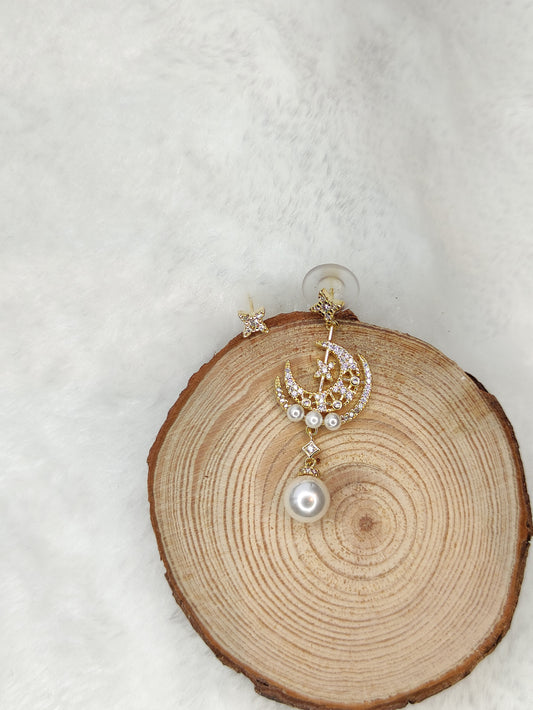 star and moon earrings