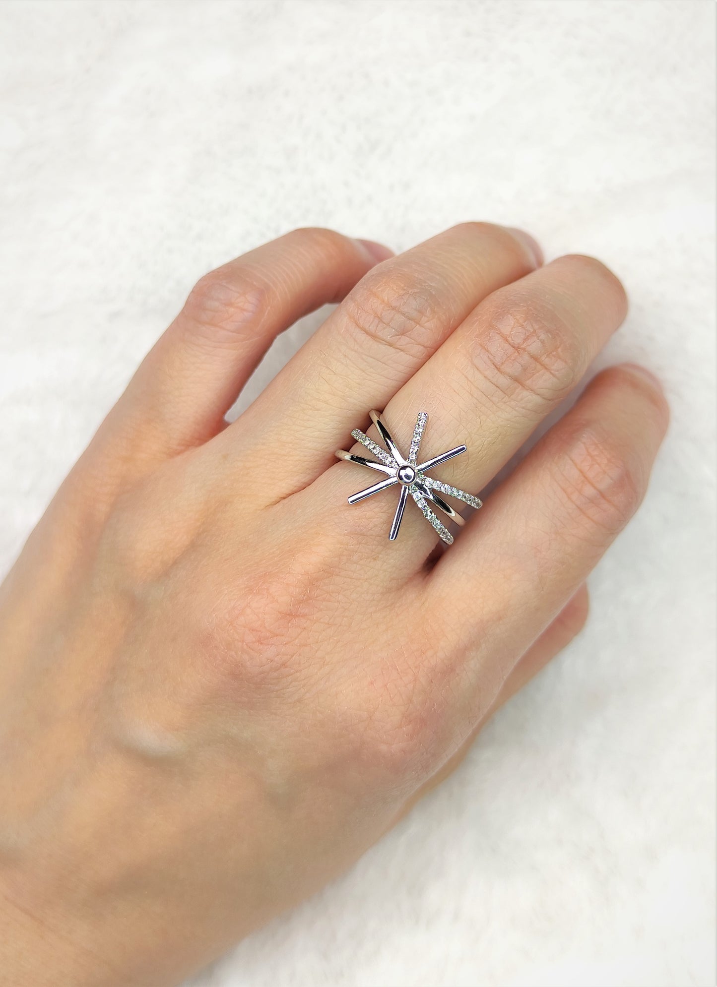 Ring med zirkonia