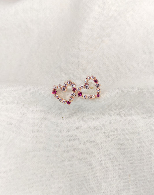 Små hjerte øredobber
