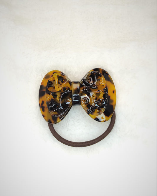 Sløyfe hårslips-  Leopard mønster