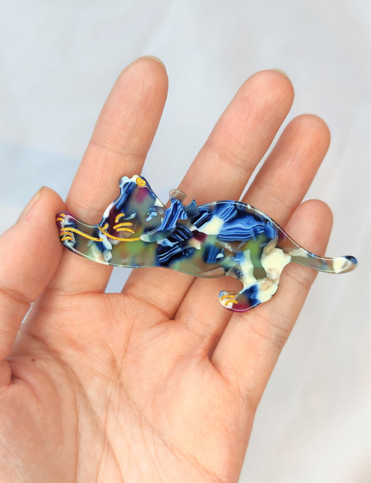 Hårspenner- Blå katt