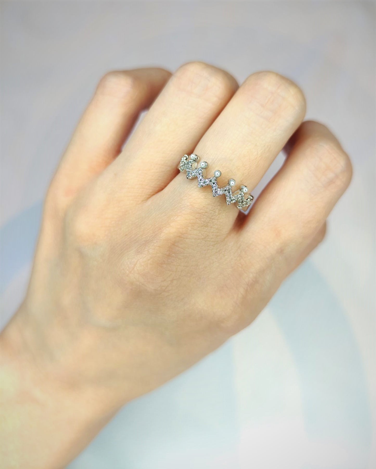 White crown ring